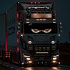2Pcs LED Car Evil Eyes Warning Lamp USB Car Decoration Devil Eye Light for Truck