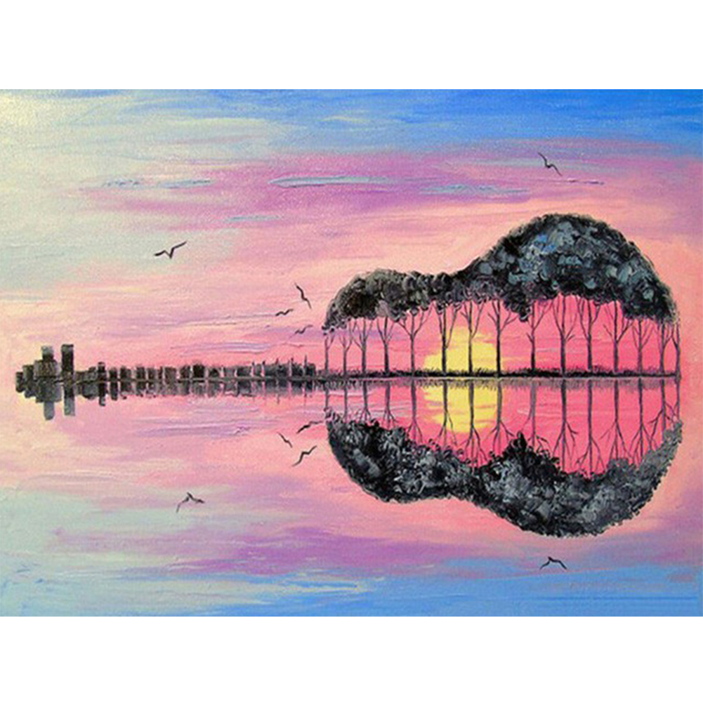 

(Multi-Size) Guitar Scenery - Round/Square Drill Diamond Painting 40*30CM/50*40CM, Round diamond 30*40cm, 501 Original