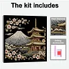 (30x30cm)DIY Landmark Pearl Painting Art With Inner Frame Handmade Pearl Material Art Kit Living Room Decor(Mount Fuji)
