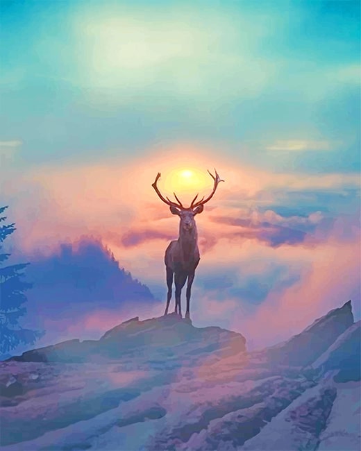 

Beautiful Deer – Paint By Numbers - 40*50CM, 501 Original