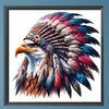 5D DIY Full Square Drill Diamond Painting Indian Eagle Kit Home Decor 35x35cm