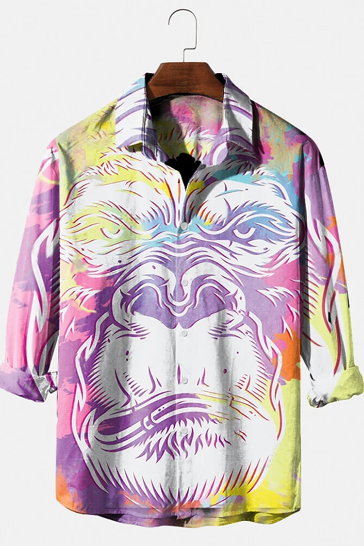 Fashion Color Casual Long Sleeve Shirt