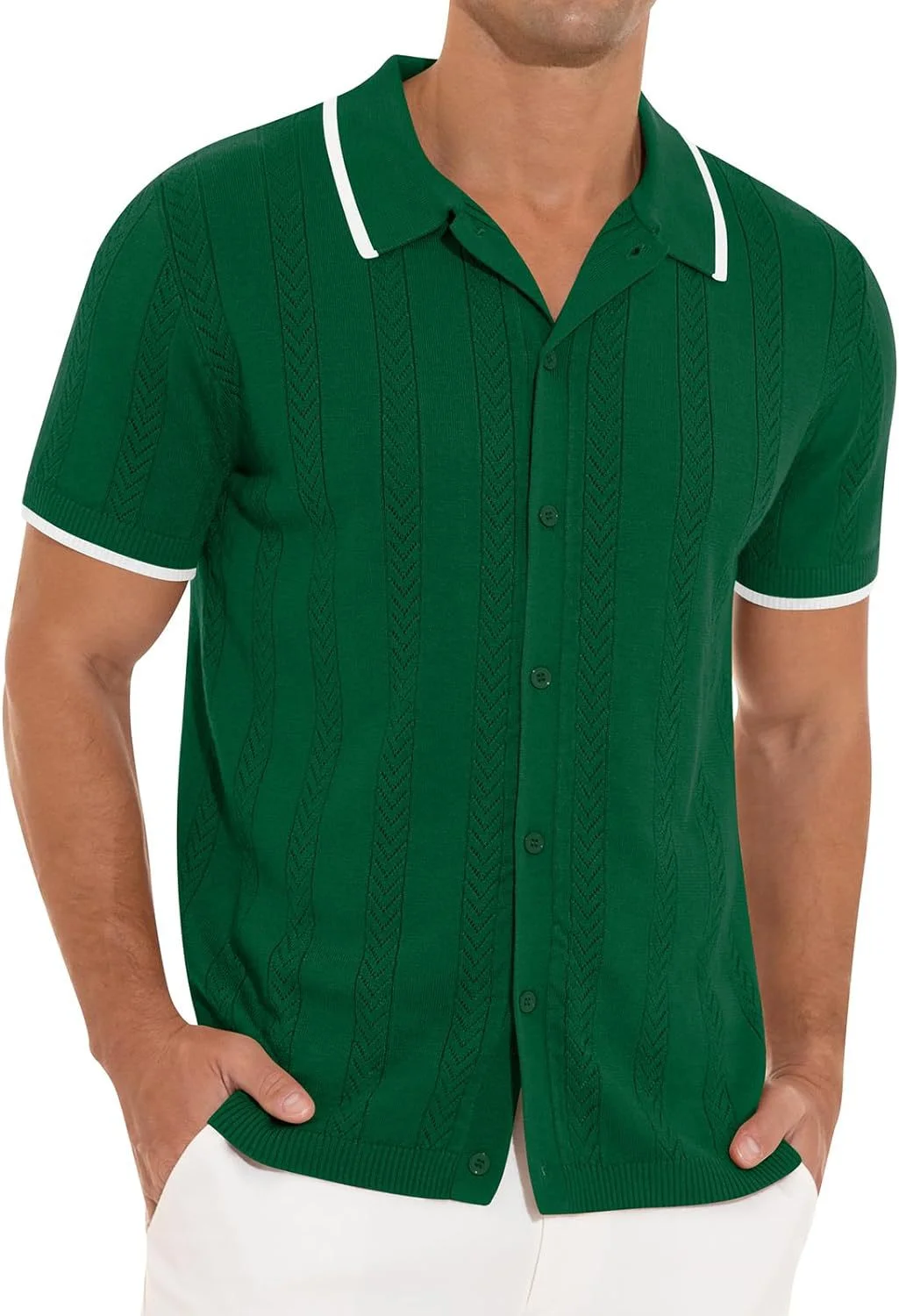 Wongn Wongn Cool Men's Short-Sleeved Shirt Fashion Men's Casual Jacket Splicing Color Hollow-Out Breathable Cardigan Man