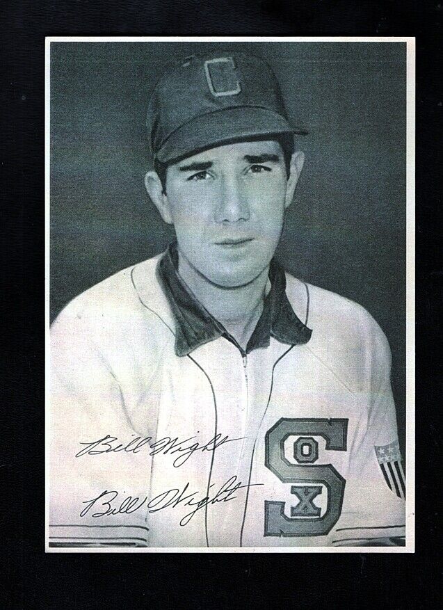 1948-50 BILL WIGHT-CHICAGO WHITE SOX AUTOGRAPHED 5X7 Photo Poster painting