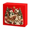 DIY Diamond Art Christmas Gift Box Red Hardboard Holiday Craft Decor Kit