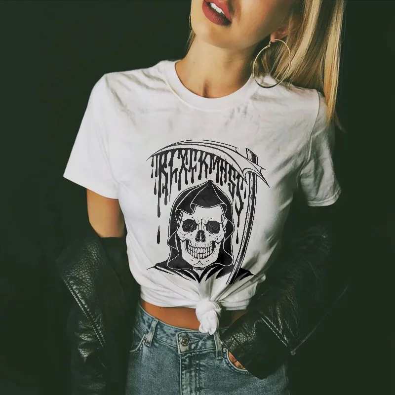 The Grim Reaper Printed Women's T-shirt -  