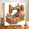 Framed Diamond Painting - Special Shaped - Sewing Machine (25x25cm)
