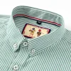 Spring Men's 100% Cotton Long Sleeve Striped Shirt