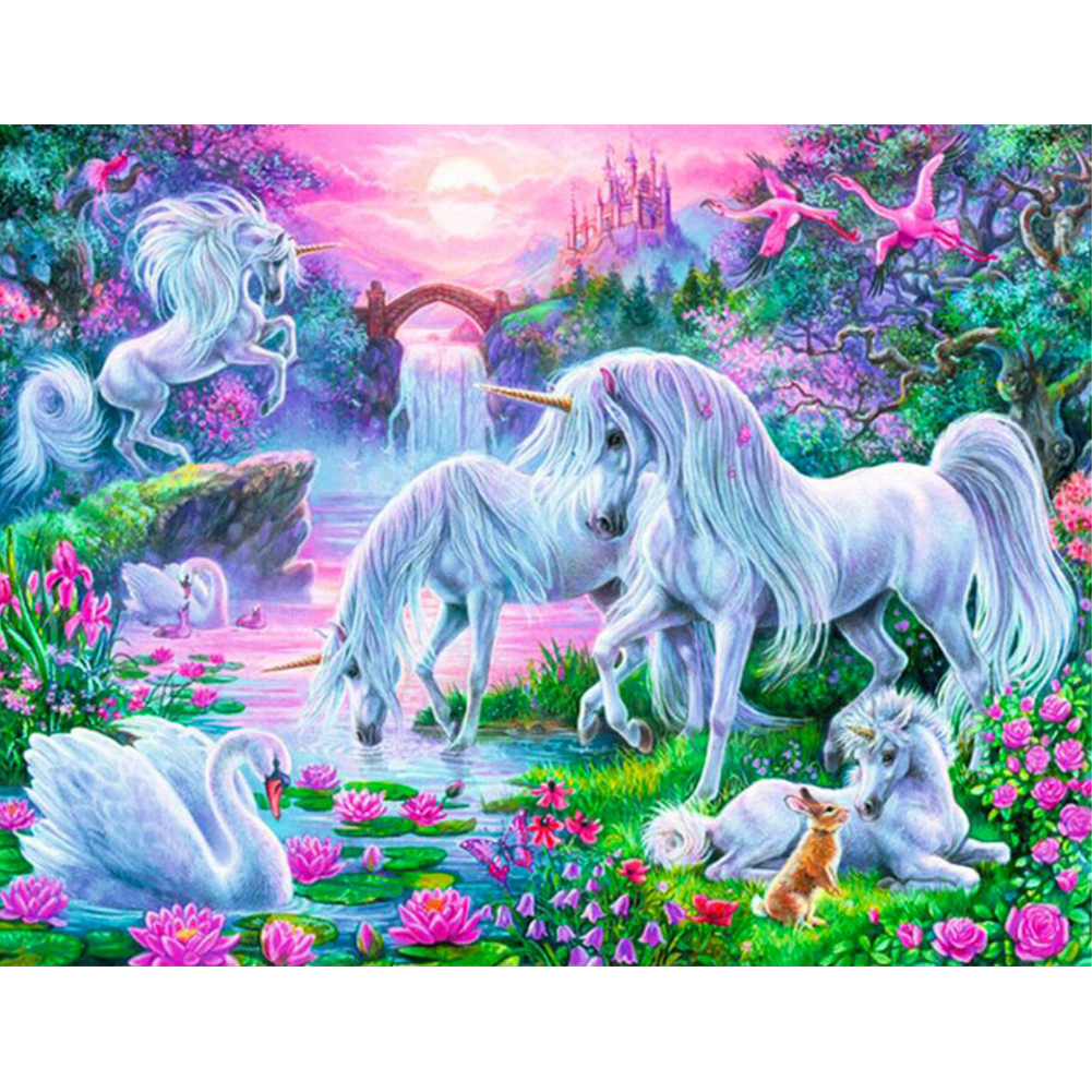 

Garden Dream Unicorn - Square Drill Diamond Painting - 40*30CM, 501 Original