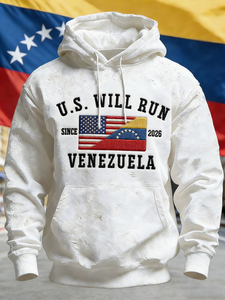 Unisex Venezuelan Colorful Slogan Hooded Sweatshirt artswardrobe
