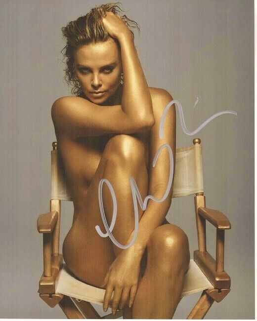 Charlize Theron Signed - Autographed Sexy Nude Actress 8x10 inch Photo Poster painting