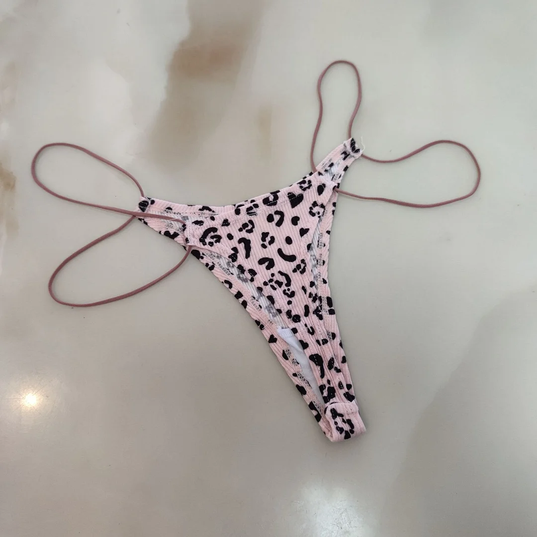 Athvotar Athvotar Cotton Strip Single With Sexy Thong Lady English Letter Logo Thong Trousers Women's Trousers