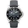 PAM01288 Submersible 44mm anthracite gradient on gray leather Strap Super Clone