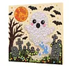 DIY Pre-Framed Halloween Ghost Button Art Canvas Kit
