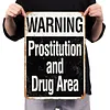 WARNING PROSTITUTION AND DRUG AREA - Vintage Metal Signs - 20*30cm/30*40cm - Warning