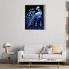 (US Local) Blue Crystal Peacock- Round AB Drills Diamond Painting(45x60cm)