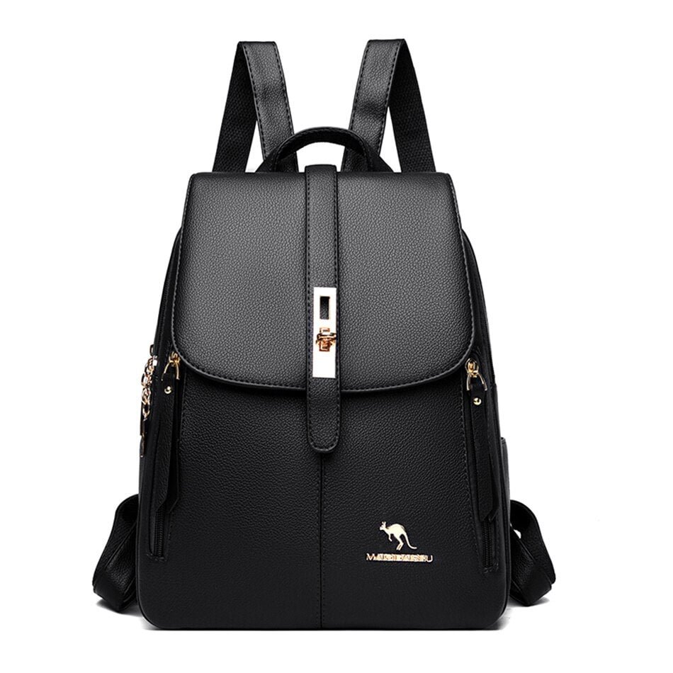 Winter 2021 Women Leather Backpacks Fashion Shoulder Bags Female Backpack Ladies Travel Rucksack Mochilas School Bags For Girls