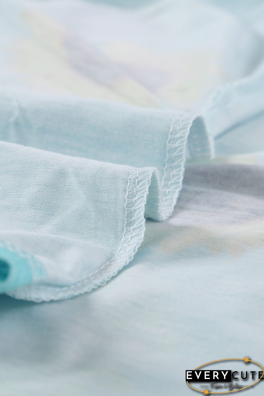 Short Sleeve V Neck Sunflower Print Mini Dress with Pocket