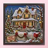 Christmas Winter Cottage Full 11CT 3 Strand Stamped Cross Stitch Kit 45x45cm tapestrymarket