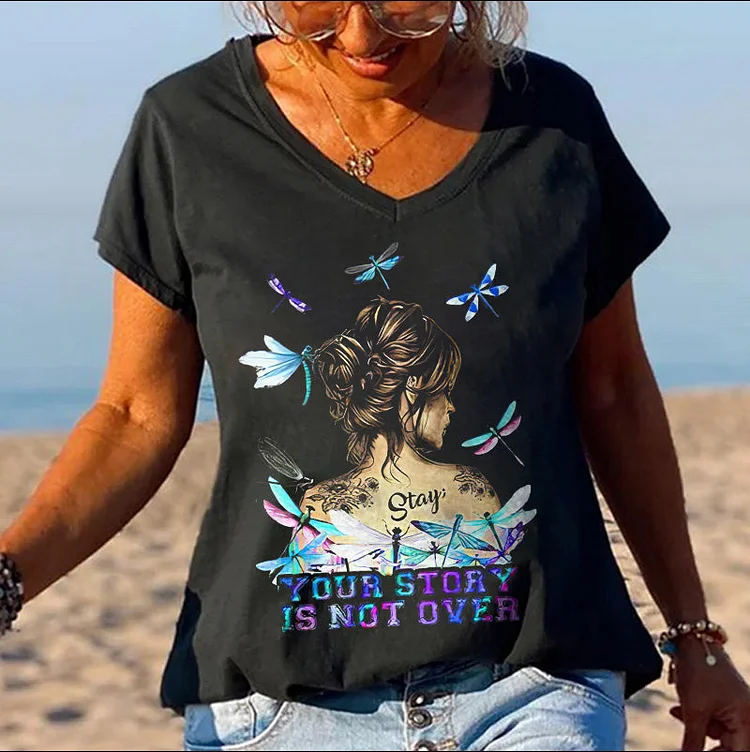 Your Story Is Not Over Printed Women's T-shirt socialshop