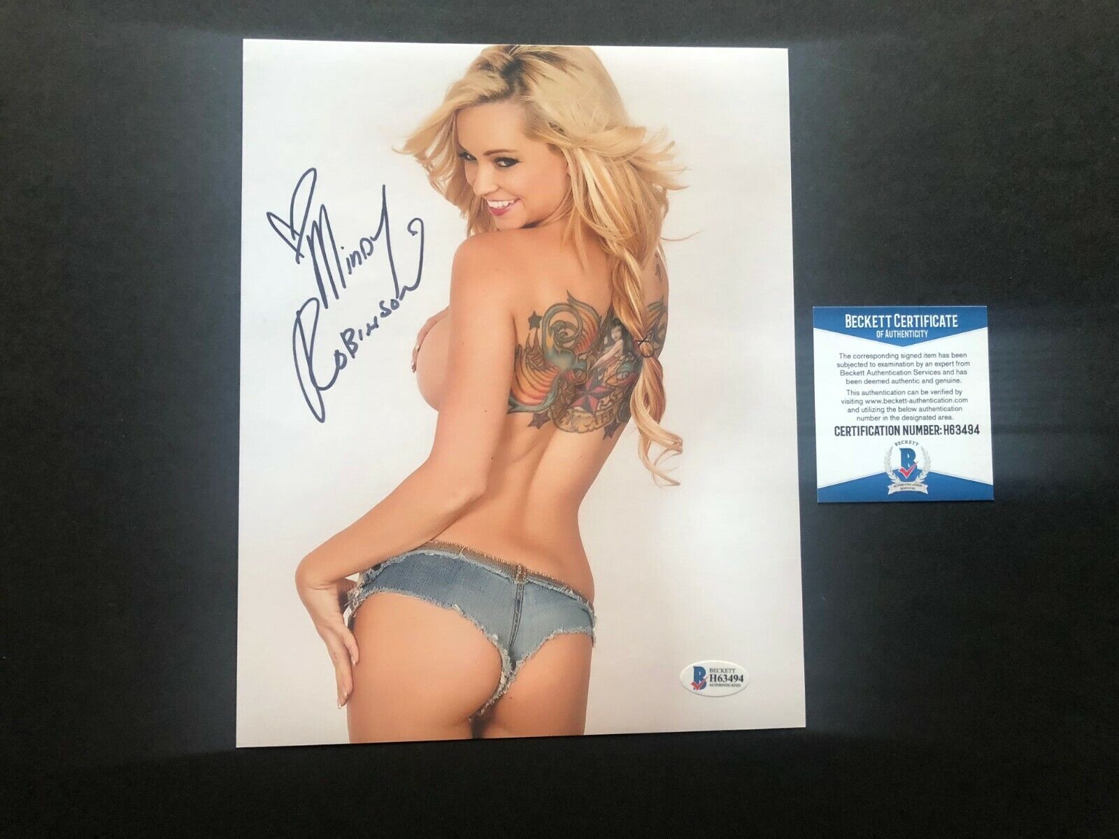 Mindy Robinson Hot signed autographed Sexy bikini 8x10 Photo Poster painting Beckett BAS coa