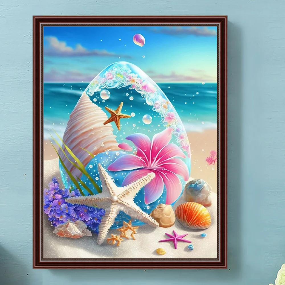 Partial AB Diamond Painting - Full Round Drill - Beach(Canvas|35*45cm)