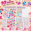 2742pcs DIY Self-Adhesive Gem & Rhinestone Stickers Sparkling Jewel Stickers for Crafts & Decorations