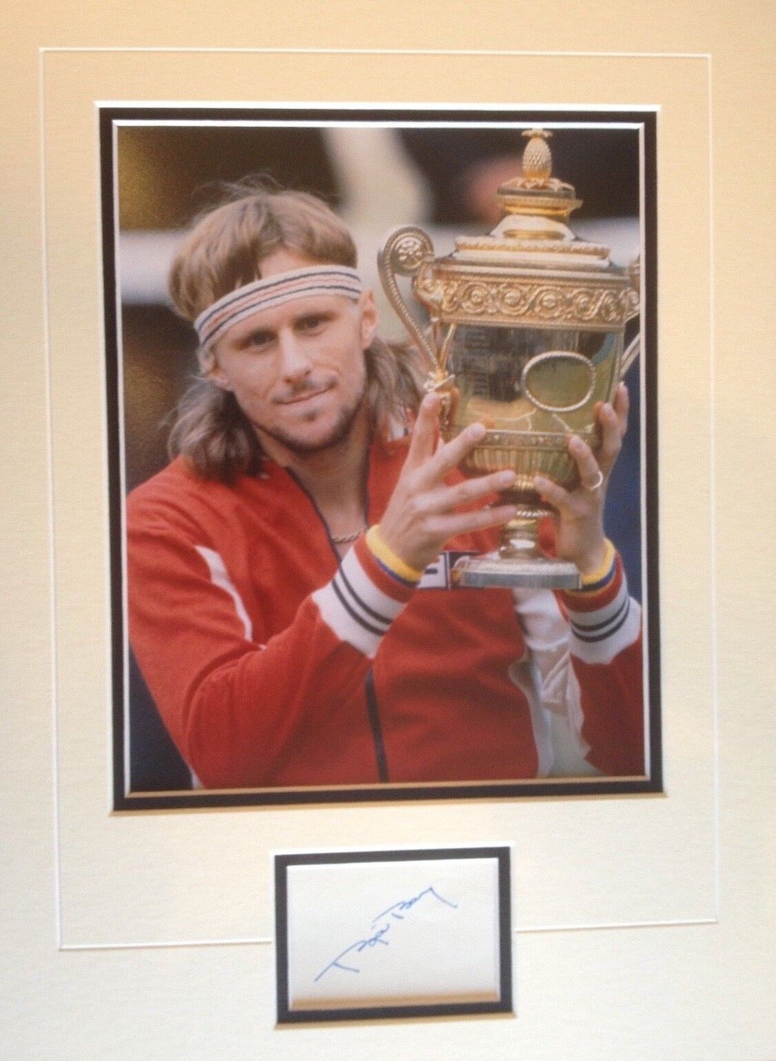 BJORN BORG - LEGENDARY SWEDISH TENNIS PLAYER - BRILLIANT SIGNED Photo Poster painting DISPLAY