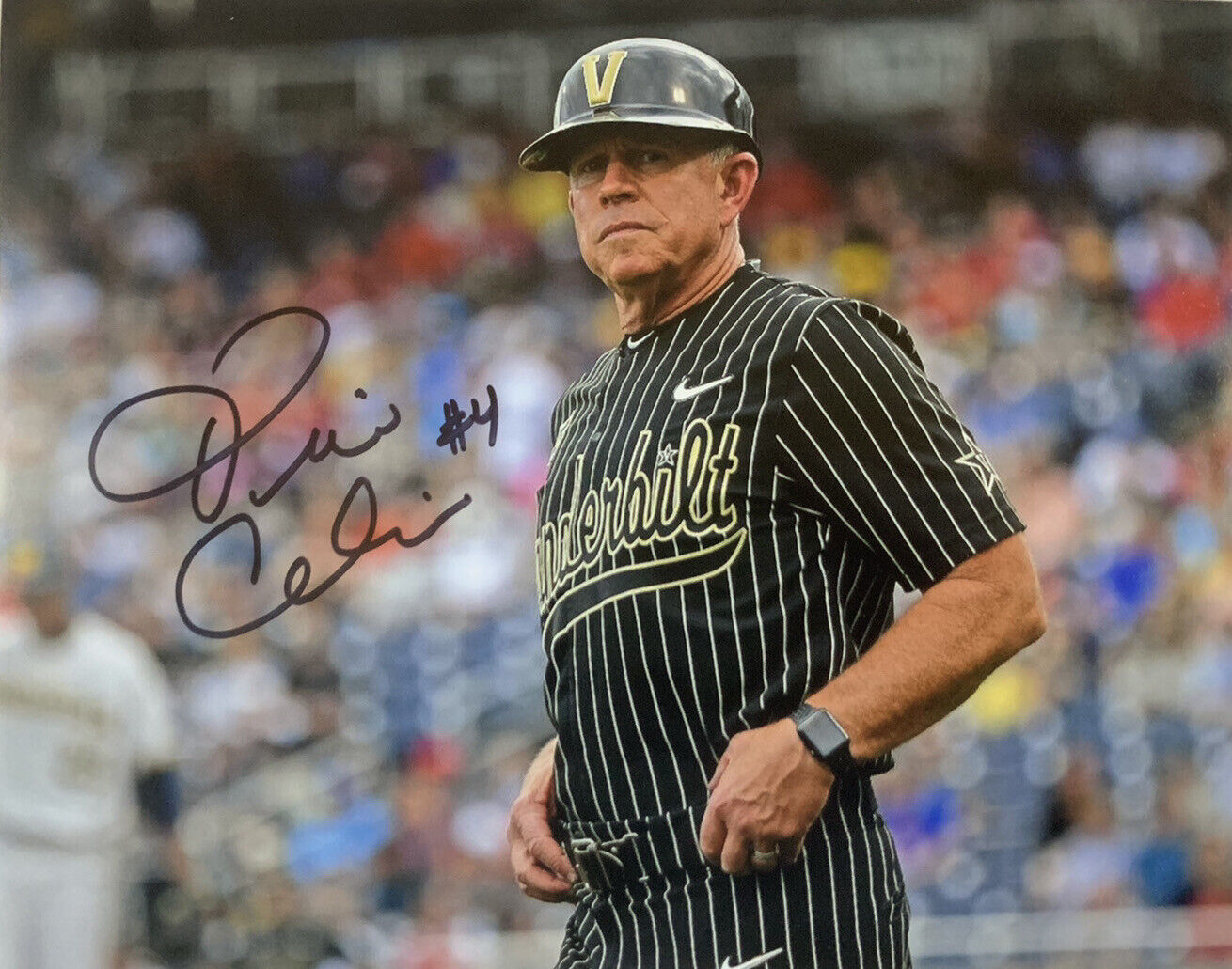 TIM CORBIN HAND SIGNED 8x10 Photo Poster painting VANDERBILT BASEBALL COACH AUTOGRAPH COA