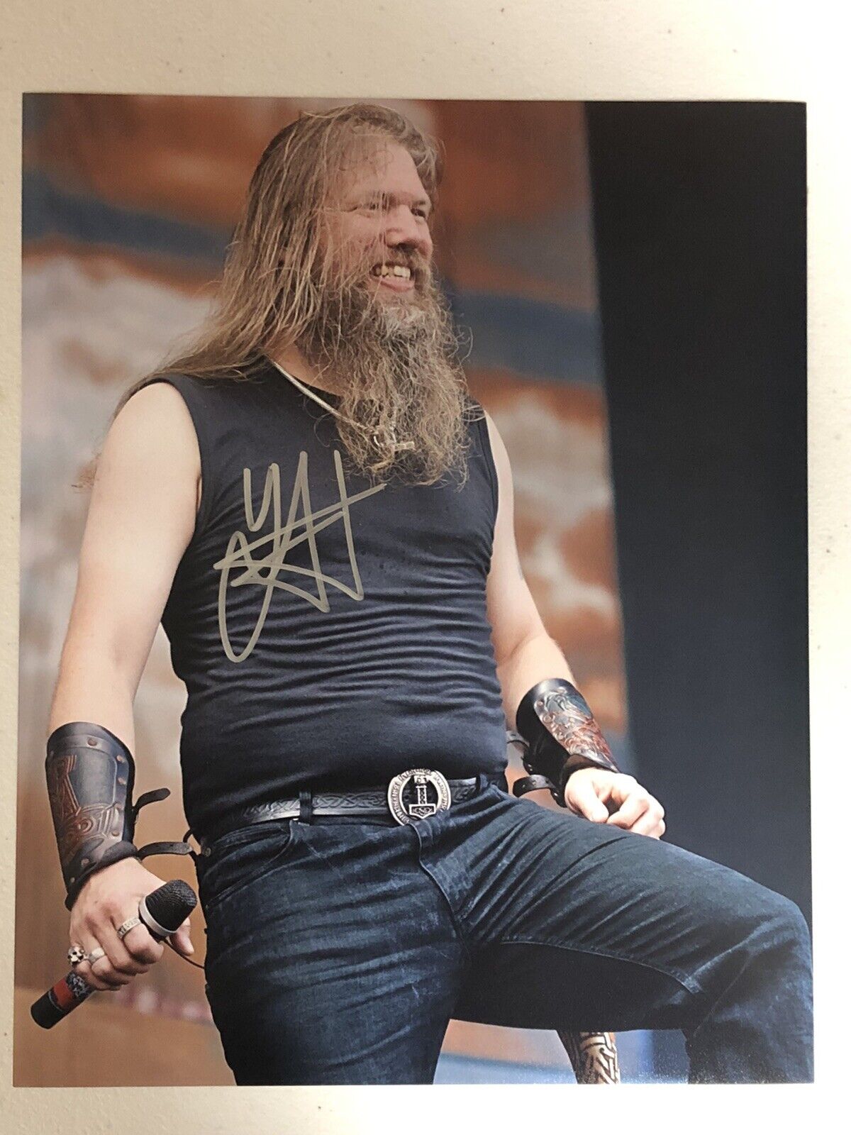 AMON AMARTH AUTOGRAPHED SIGNED Photo Poster painting 4 WITH EXACT SIGNING PICTURE PROOF