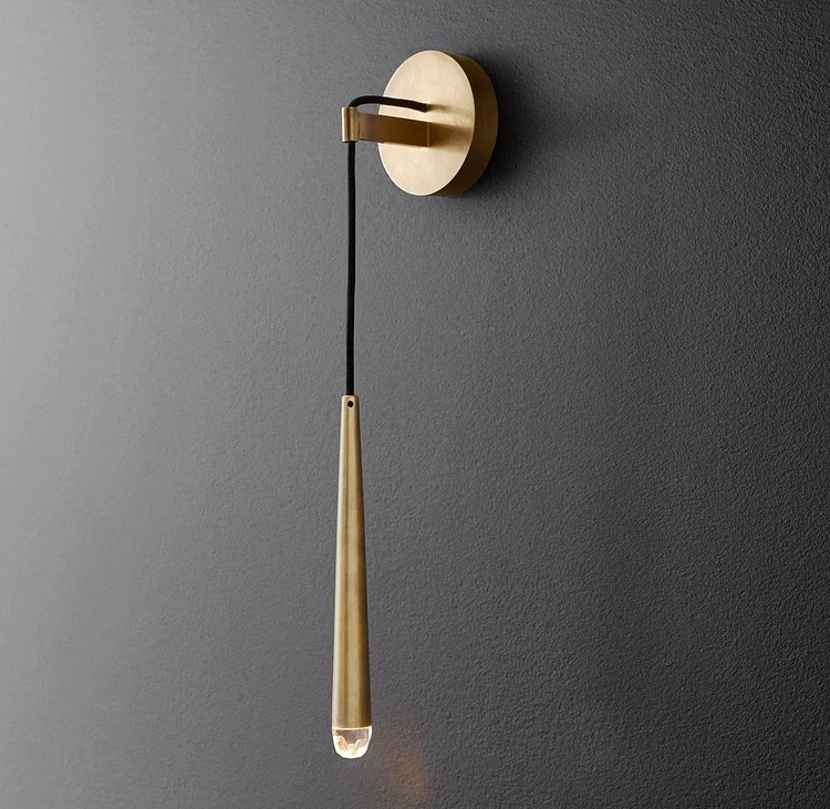 Brass Cone Pipe Wall Lamp