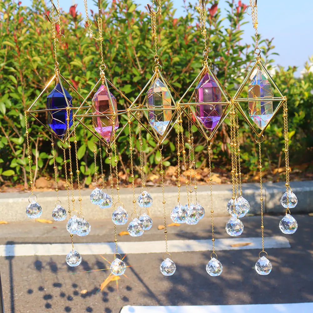Crystal Wind Chimes Window Door Hanging Ornaments Room Garden Home Decor