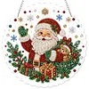 Santa Claus DIY Diamond Painting Pendant Double Sided Gem Beads 25cm