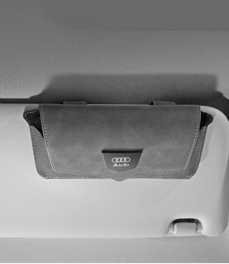 Suede Leather Car Glasses Case