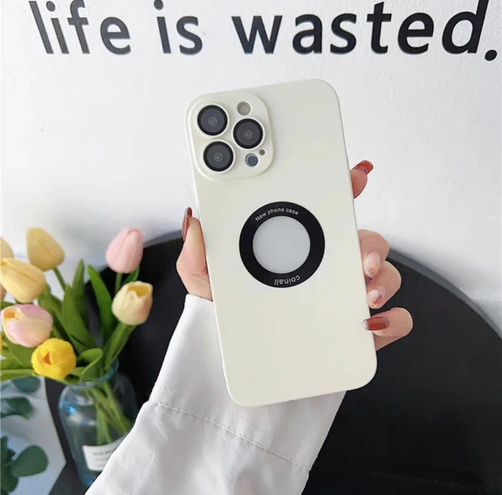 For iPhone 13/14 Series Hollow Out Frosted Mobile Phone Case