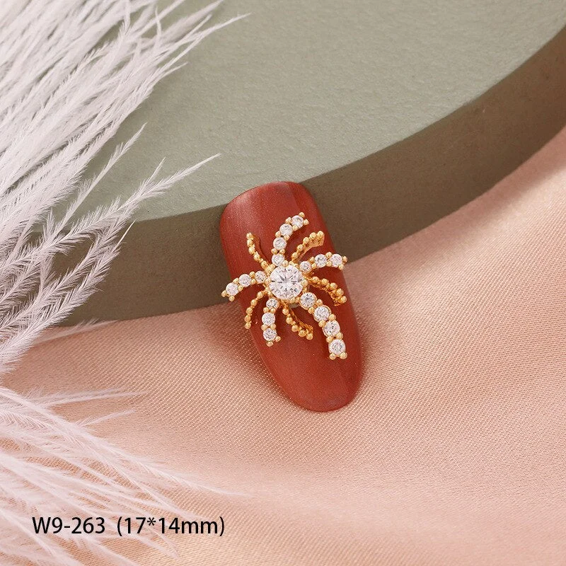 2pcs 2021 New 3D Metal Zircon Nail Art Jewelry Top Zircon Crystal Manicure Zircon Diamond Pendant Japanese Nail Decoration