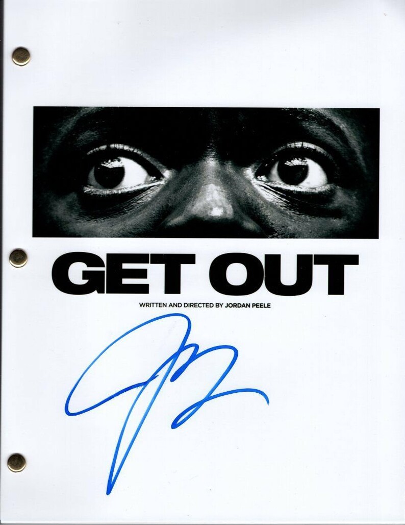 Jordan peele signed autographed get out script