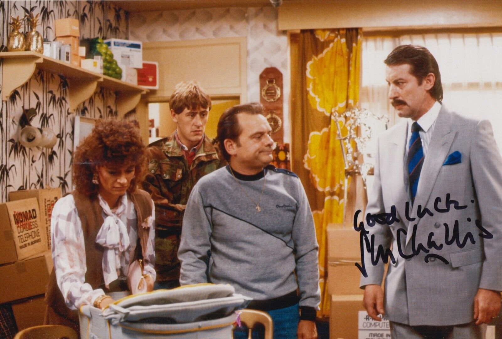 JOHN CHALLIS HAND SIGNED 12X8 Photo Poster painting TV AUTOGRAPH ONLY FOOLS AND HORSES 1