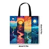 Four Seasons Scenery-11CT DIY Stamped Cross Stitch Shopping Bag 40*40cm