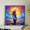 uk.everydayedeals (Limited Stock)Cross Stitch - 18ct Stamped - Femme fleurie (50*50cm)