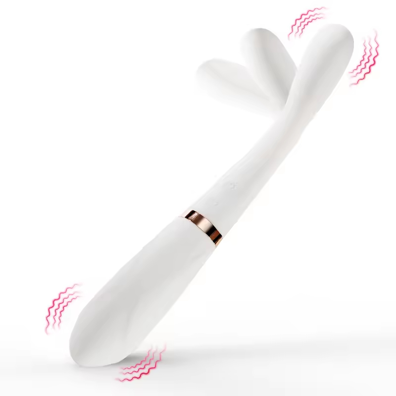 8s Climax G Spot Vibrator Dual-motor Clit Nipple Vagina Anal Stimulator - Rose Toy