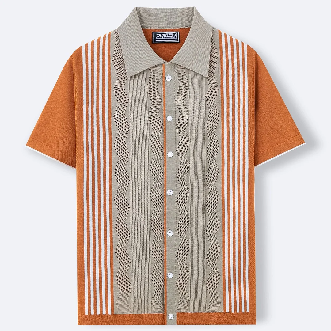 Uveng Uveng New Ice Hockey Woven Business POLO Shirt Men's Casual Knitting Shirt SY0062