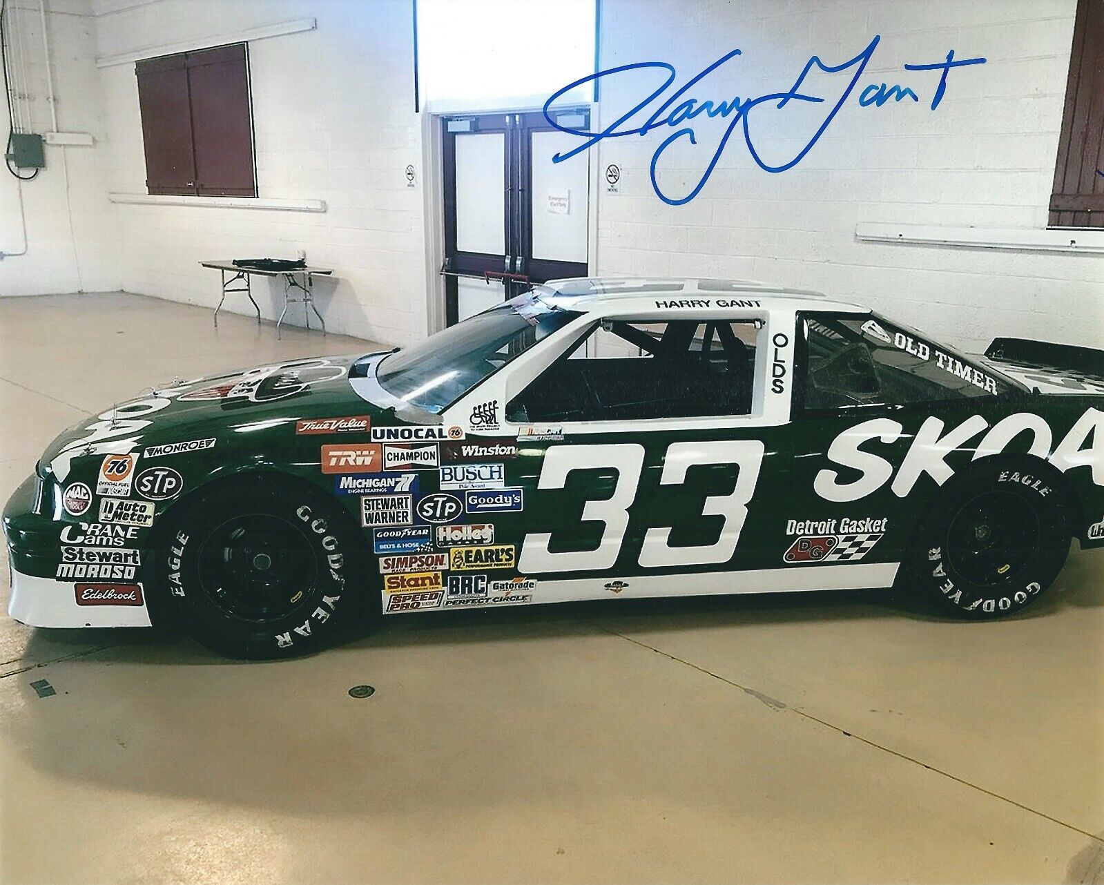 Autographed HARRY GANT NASCAR 8x10 Photo Poster painting w/COA