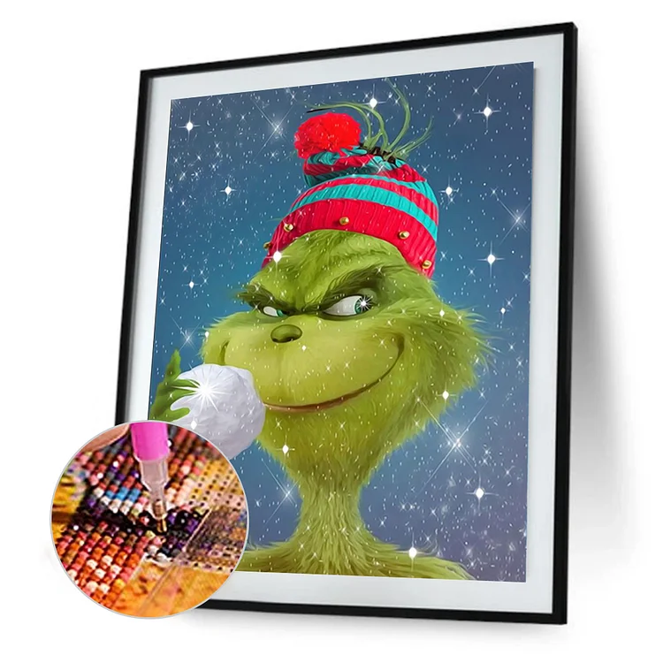 THE GRINCH Diamond Art. Full Drill 12x15 Kit Featuring Our Favorite Green  Guy