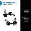TRQ Rear Sway Bar Stabilizer Link Set Compatible with 2006-2007 Subaru B9 Tribeca 2008-2014 Tribeca 2008-2019 Toyota Sequoia