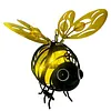 In-Sect Simulation Light with Elastic Spring Lights Decorations Figurine Solar Hanging Flying Insects Lamp for Outdoor