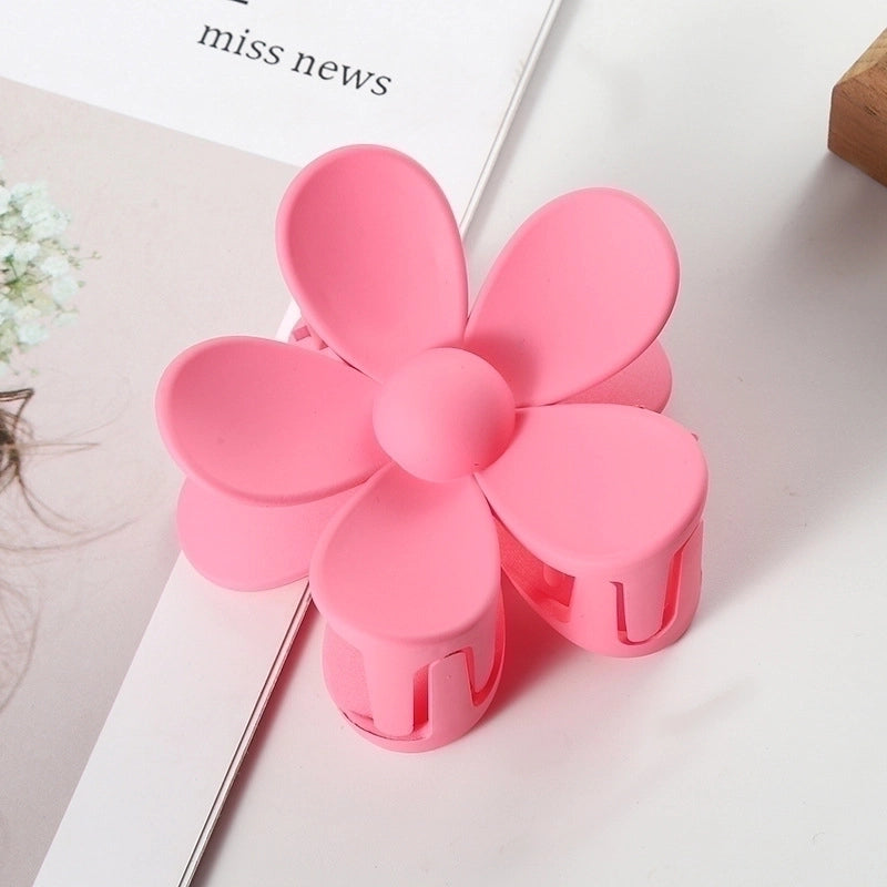 Minimalist Flower Plastic Stoving Varnish Hair Claws 1 Piece