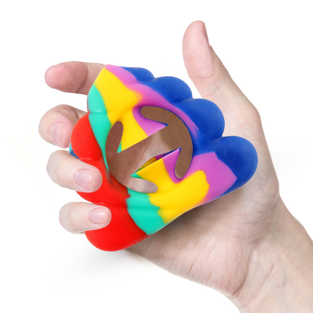 

Silicone Hand Snapper Toys Sensory Decompression Grip Suction Cup Rainbow, 501 Original