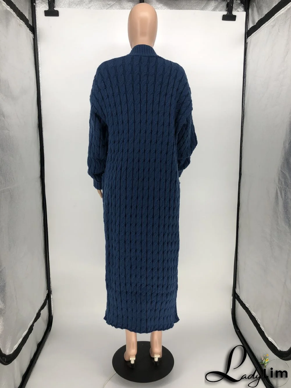 Women Winter Long Sleeve Plush Long Sweater Jacket