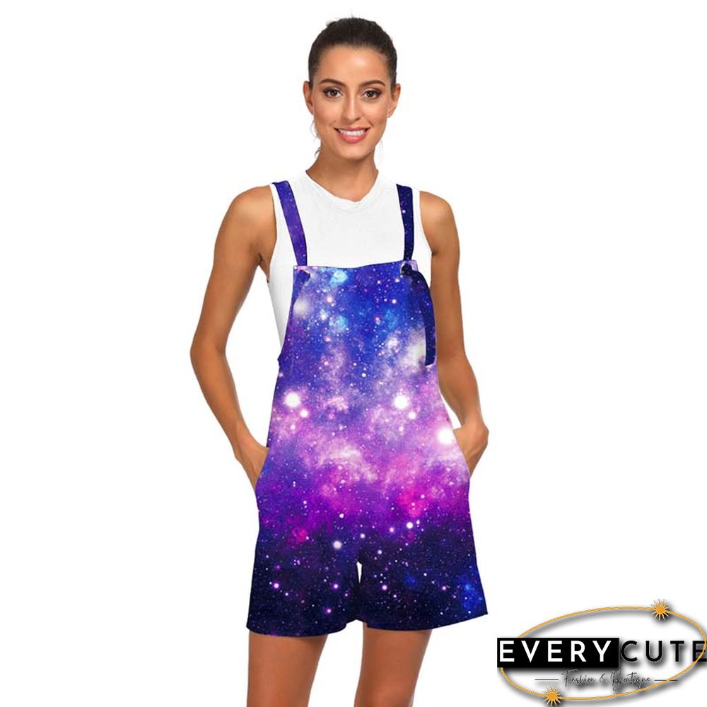 Purple Galaxy Print Romper